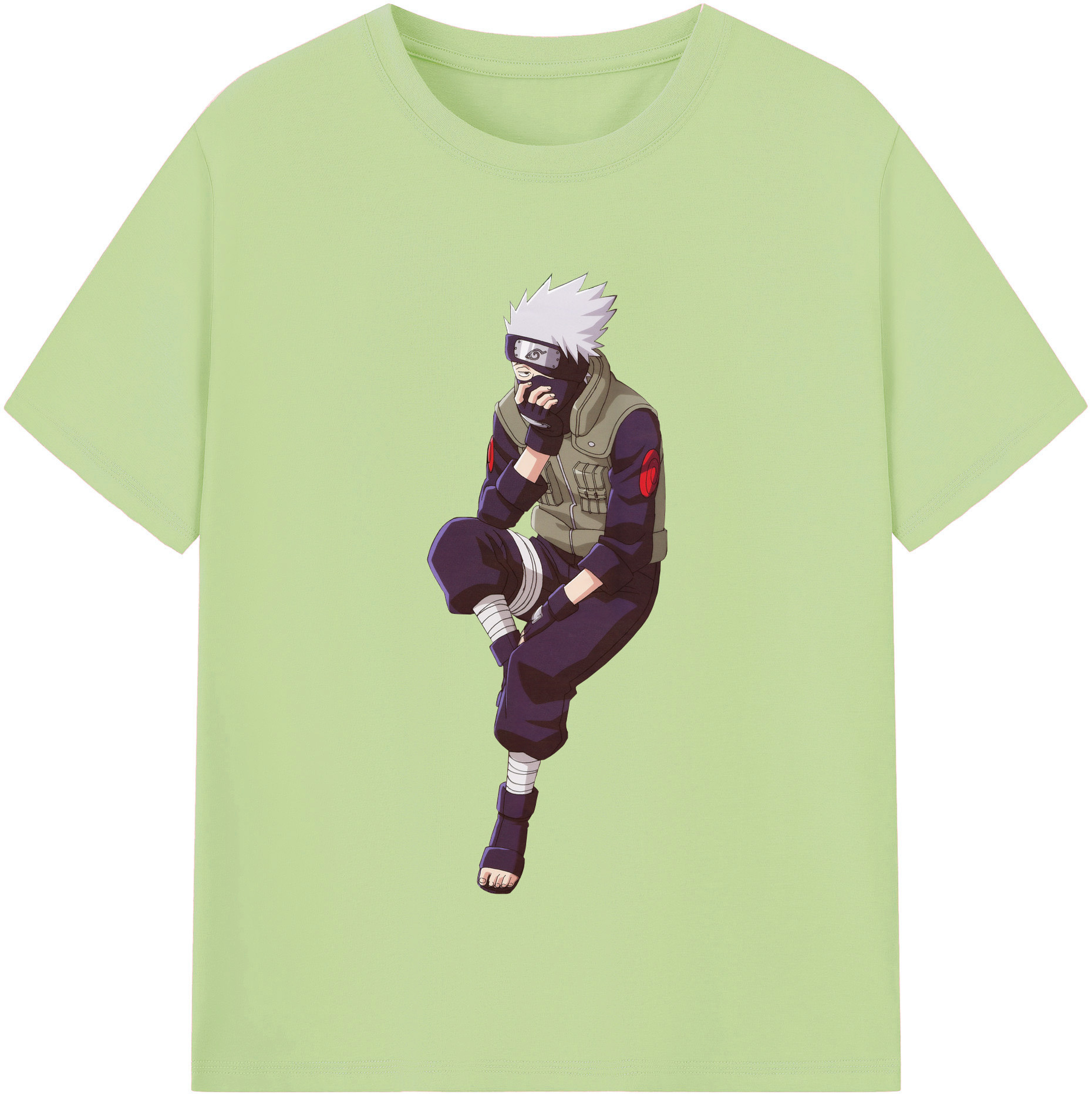NARUTO -ナルト- はたけ カカシ Hatake Kakashi 綿100％半袖Tシャツ（フロントプリント）